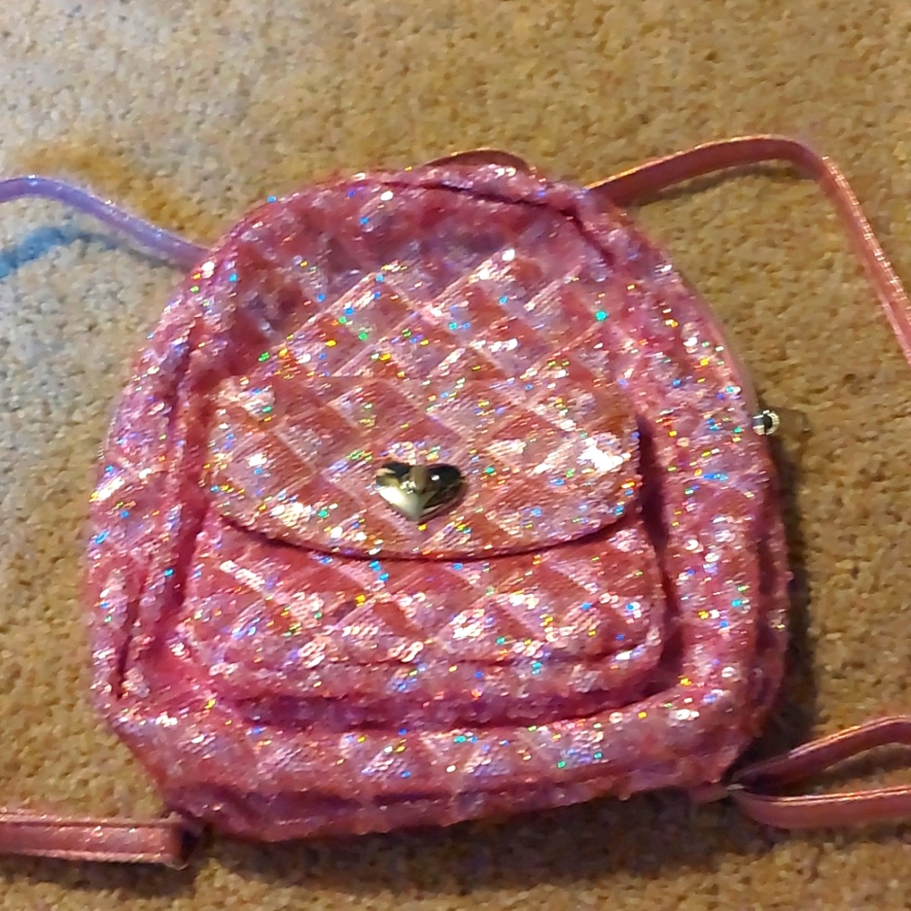 Pink Sequin Backpack, Children's Place, EUC